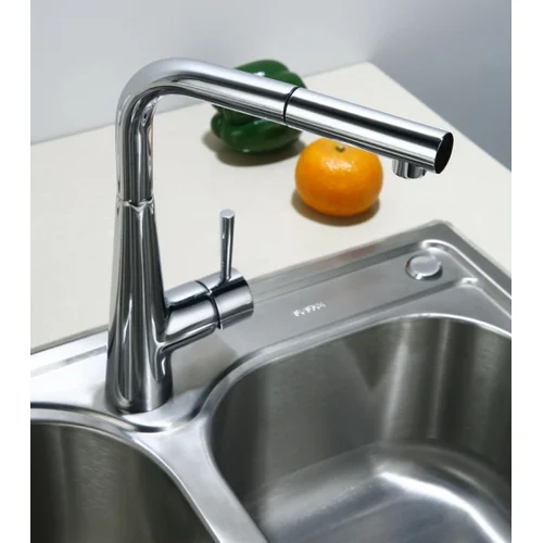 Blue Water Miros Chrome virtuvinis maišytuvas su ištraukiama žarna image 3