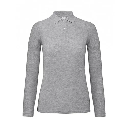 B&C ID.001 Polo marškinėliai, ilgomis rankovėmis, M, Balta image 1