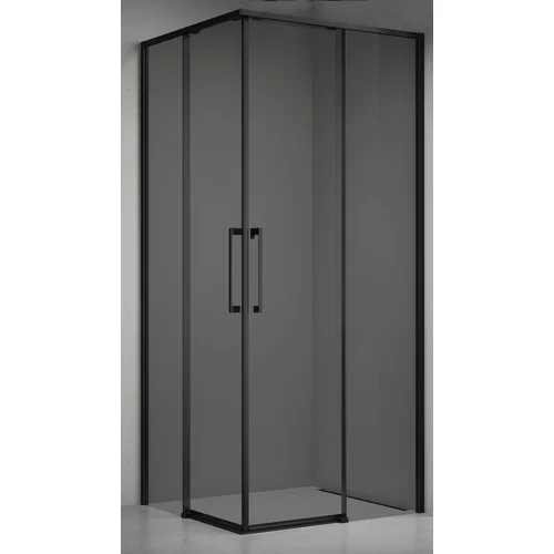 Dušo kabina ELEGANCE 90x90 juoda/pilka be pado image 1