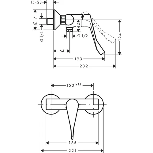 Hansgrohe Focus 31916000 Dušo maišytuvas image 2
