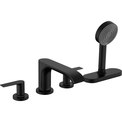 Hansgrohe Vivenis 75444670 4-dalių vonios krašto maišytuvas, Juoda matinė image 1