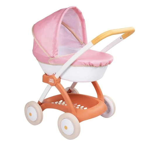 Smoby Baby Nurse Lėlių vežimėlis, balta/rožinė image 2