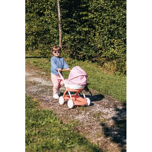 Smoby Baby Nurse Lėlių vežimėlis, balta/rožinė image 3