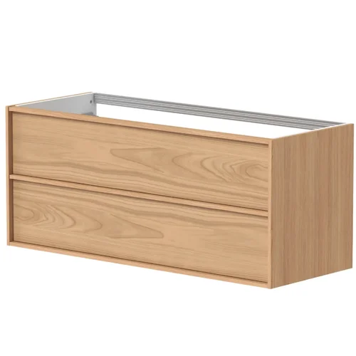 KAME HOME BUD/12-3DR/N05-HM Spintelė po dvigubu praustuvu, 120 cm, Natūralaus ąžuolo faneruotė image 1