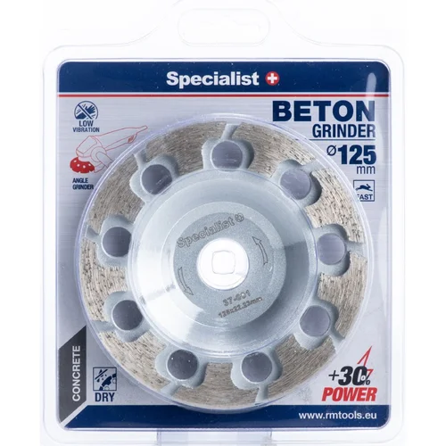 Deimantinė betono šlifavimo lėkštė SPECIALIST+, 125 x 22 mm image 1