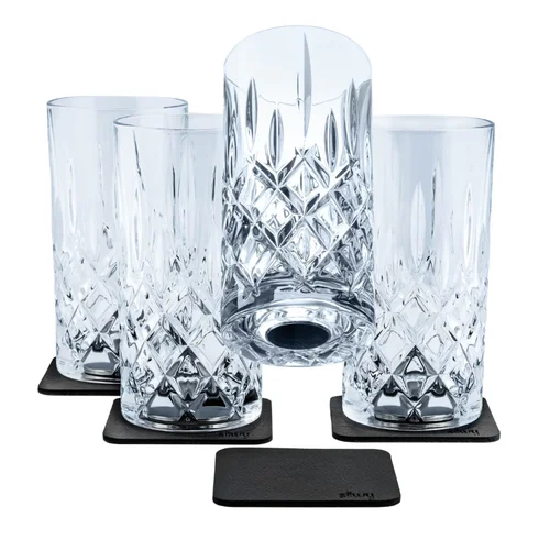 Silwy LONGDRINK NM-LO-300-4, 4 vnt magnetinės krištolinės stiklinės image 1