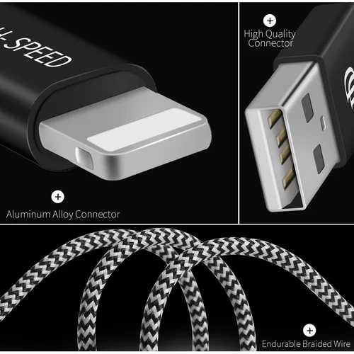 Dux Ducis K-ONE Lightning Greito įkrovimo USB kabelis 2.0m image 3