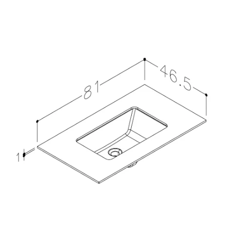 Kame Universal WP/8-3/H12-P3, 80 cm, Pilkas mėnulis HPL image 2
