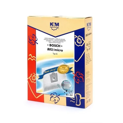 K&M B02 Mikro dulkių siurblių maišeliai, 4 vnt image 1