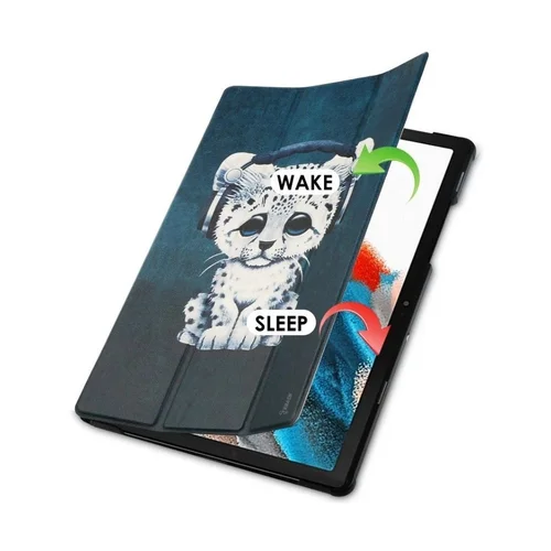 Dėklas Reach Smart Leather Samsung X210/X215/X216 Tab A9 Plus 11.0 sad cat image 2