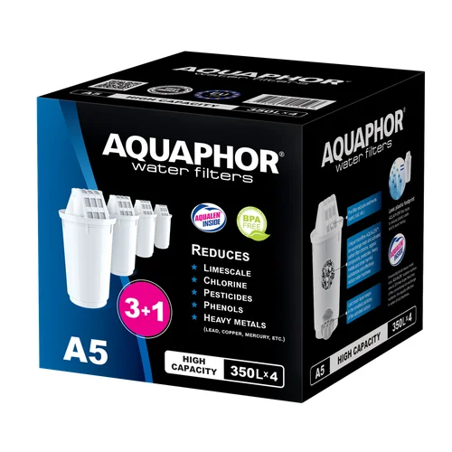 AQUAPHOR А5 pakaitinė geriamo vandens filtro kasetė (3+1 vnt.) image 1