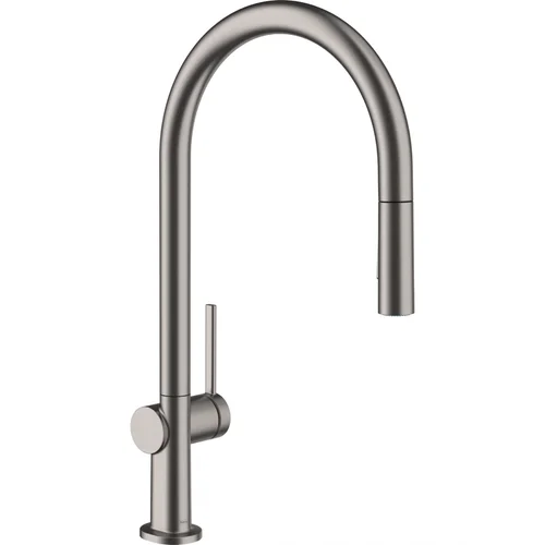 Hansgrohe Talis M54 + sBox virtuvinis maišytuvas brushed black chrome su ištraukiama žarna image 1
