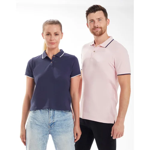 Moteriški polo marškinėliai Mantis M192 - M, Heather Grey Melange/White image 3