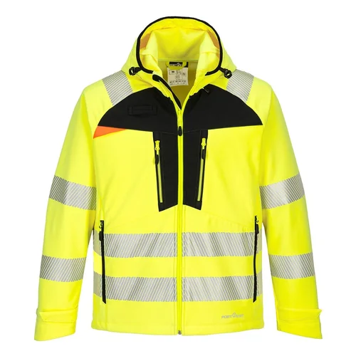 PORTWEST DX475 Hi-Vis Softshell striukė – XS, Yellow/Black image 3