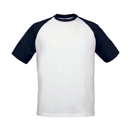 B&C TU020 Vyriški marškinėliai White/Navy, S image 3