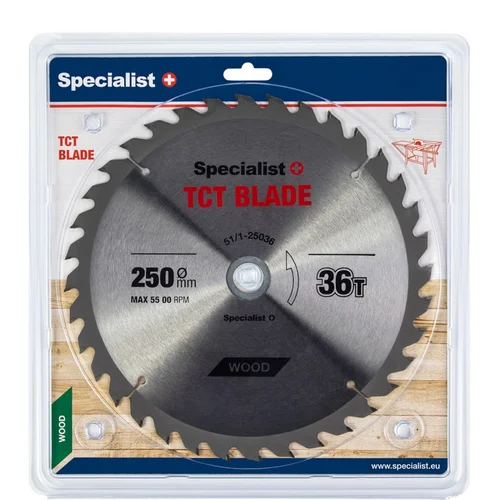 Specialist+ Medienos pjovimo diskas 250x36T, 30/20 mm image 1