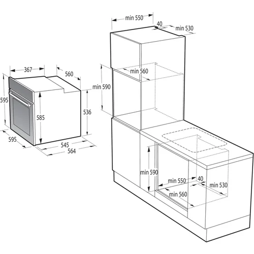 Gorenje BSA6747A04BG Įmontuojama elektrinė orkaitė 60 cm image 2