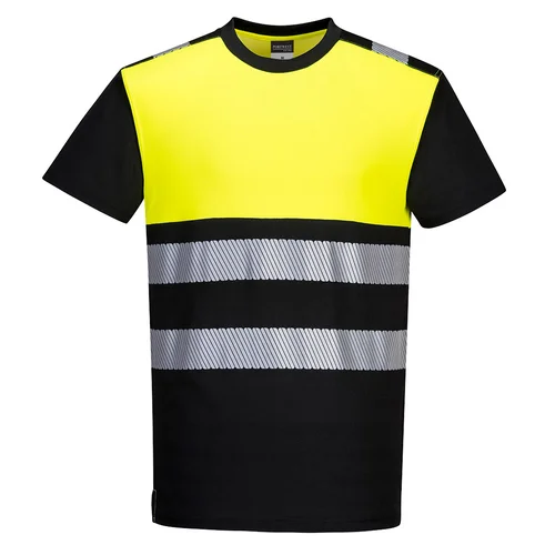 PORTWEST PW311 Drėgmę atstumiantys marškinėliai M Black/Yellow image 3