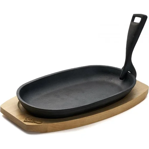 HEINNER HR-YT-995 Keptuvė ketaus 24 cm su medine baze image 1