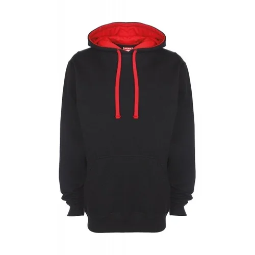 FDM FH002 Unisex džemperis su gobtuvu - XL, Navy/Fire Red image 1
