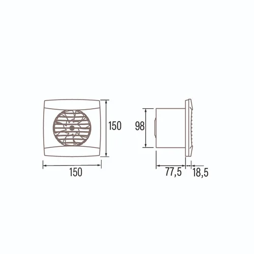Cata UC-10 SILENTIS TIMER Ištraukimo ventiliatorius image 2
