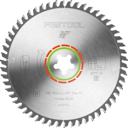 Pjovimo diskas LAMINATE/HPL Festool HW 190x2,6 FF TF54 (492052) image 2