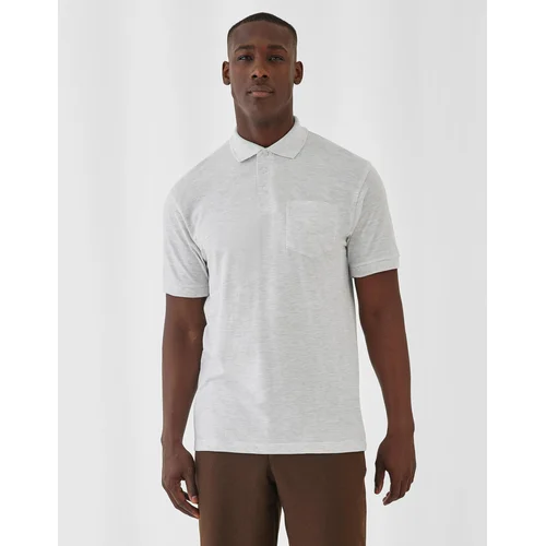 B&C PU415 polo marškinėliai su kišenėle 2XL Balta image 2