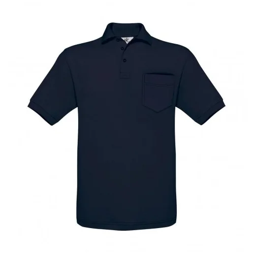 B&C PU415 polo marškinėliai su kišenėle 2XL Balta image 3