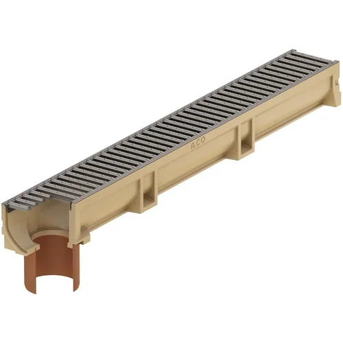 Aco Euroline Drenažo latakas Ø110 mm, A15, 1 m image 1