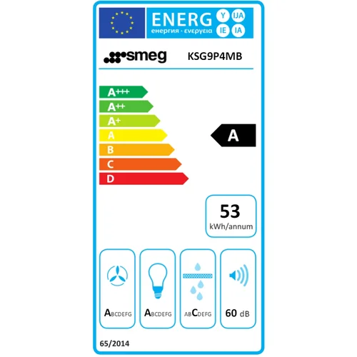 Smeg KSG9P4MB Įmontuojamas gartraukis 90 cm Juoda image 3