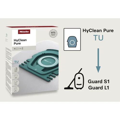 Dulkių siurblio maišelis MIELE HyClean Pure TU, 12557060, 4 vnt image 3