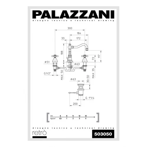Palazzani Retro praustuvo maišytuvas image 2