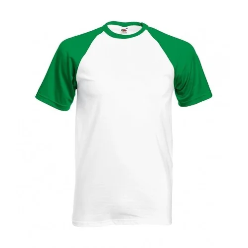 Vyriški medvilniniai Fruit of the Loom 61-026-0 marškinėliai trumpomis rankovėmis - 3XL, White/Kelly Green image 1