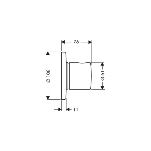 Hansgrohe AXOR Uno 38933000 uždarymo vožtuvas image 2