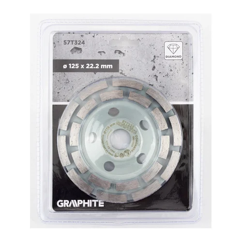 GRAPHITE Deimantinis šlifavimo diskas 2-segmentiniai 125 x 22,2 mm sausa image 2