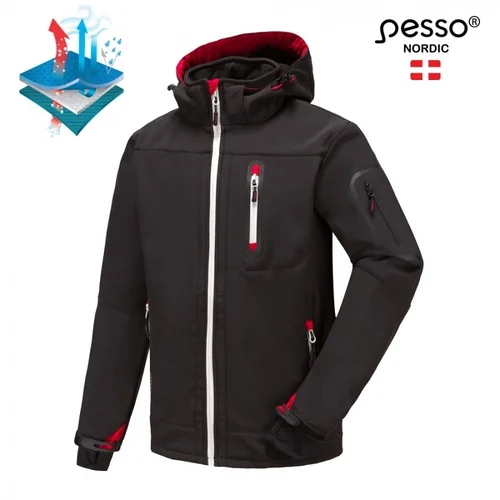 PESSO Acropolis Softshell striukė juoda 6XL image 1