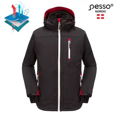 PESSO Acropolis Softshell striukė juoda 6XL image 2