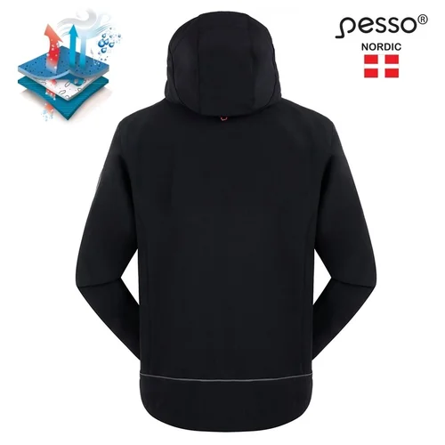 PESSO Acropolis Softshell striukė juoda 6XL image 3