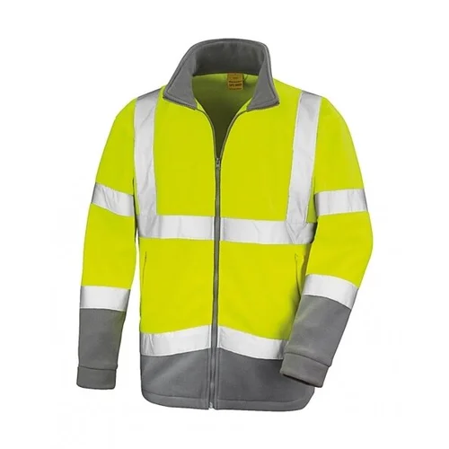 Vyriškas flysinis Result R329X užsegamas džemperis su šviesą atspindinčiais elementais - 3XL, Fluo Orange/Grey image 1