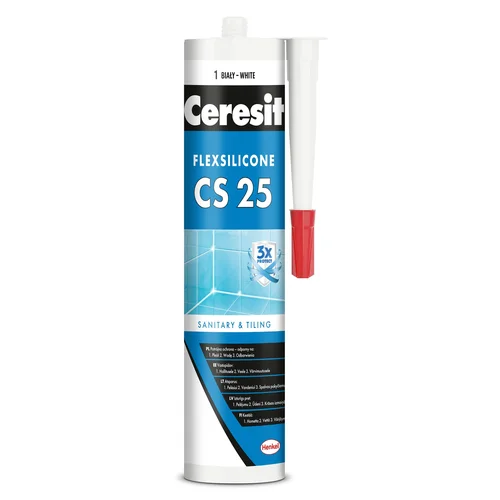 CERESIT CS25 silikonas, 280 ml, Pilka image 1