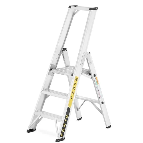 FORTE Kopėčijos aliuminės vienpusės, 3 pakopos, 64–142 cm image 1