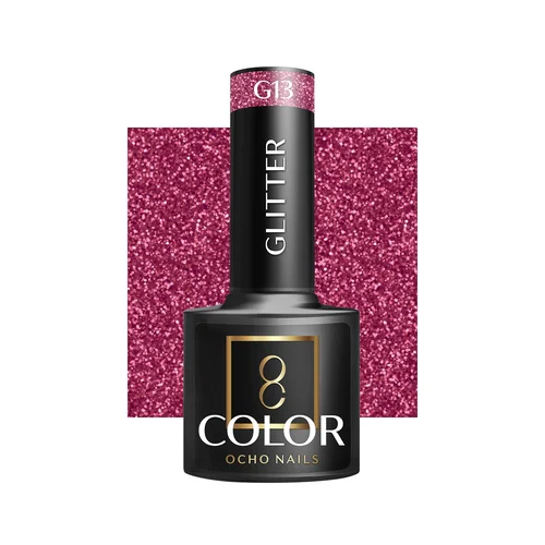 OCHO NAILS Glitter G13 hibridinis nagų lakas 5 g image 1