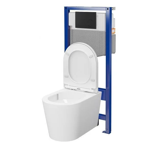 Cersanit Mesta D206 komplektas rėmas ir juodas mygtukas image 2