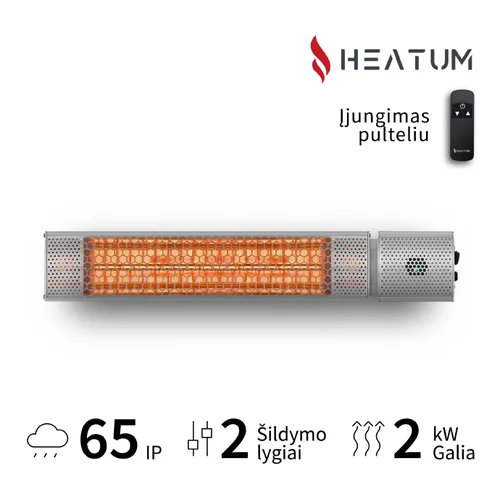 Heatum URBAN H2000R Infraraudonųjų spindulių šildytuvas Sidabrinis image 2