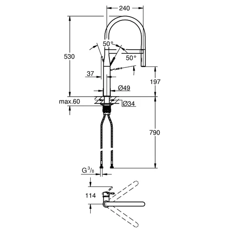 Grohe ESSENCE 30294GN0, brushed cool sunrise image 3