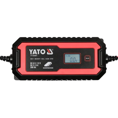 Yato Akumuliatorių įkroviklis YT-83001 6V/2A–12V/8A su LCD image 2