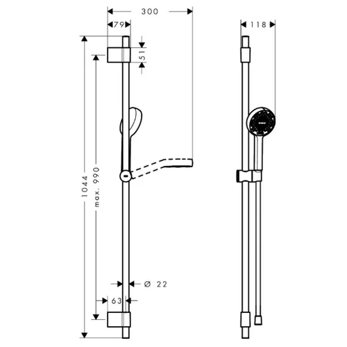 Hansgrohe Activera Select S 28050000 Dušo komplektas image 2