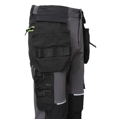 BoSafety TR-TENSIONPRO-0602 Darbo kelnės su nusegomomis kišenėmis 50 Pilka/Juoda image 3