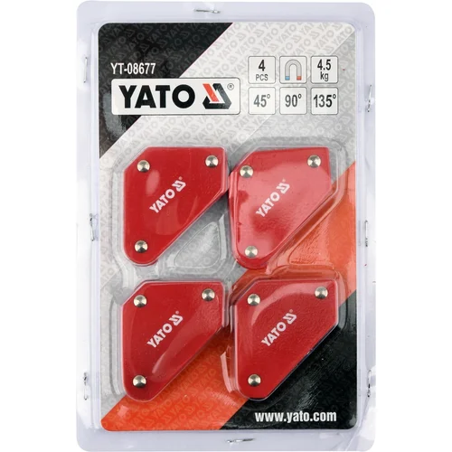YATO magnetiniai laikikliai 45° - 90° - 135°, 43x72x12 mm, 4 vnt image 2