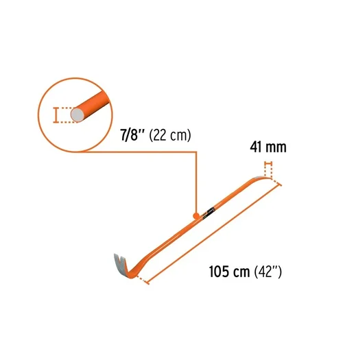 Truper Expert BU-105X Laužtuvas-viniatraukis, 1050 mm x 22 mm image 2